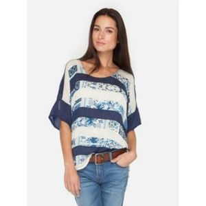 Johnny Was Retreat Stripe Panel Top